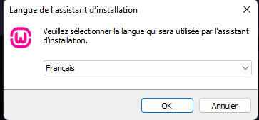 Choix de la langue d'interface de WampServer