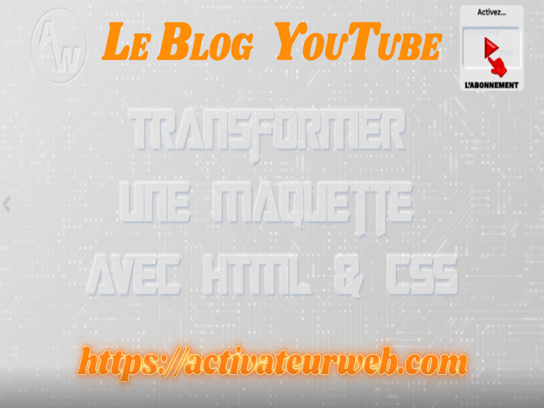 Transformer une maquette en site web avec HTML et CSS